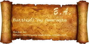 Batthyány Amaranta névjegykártya